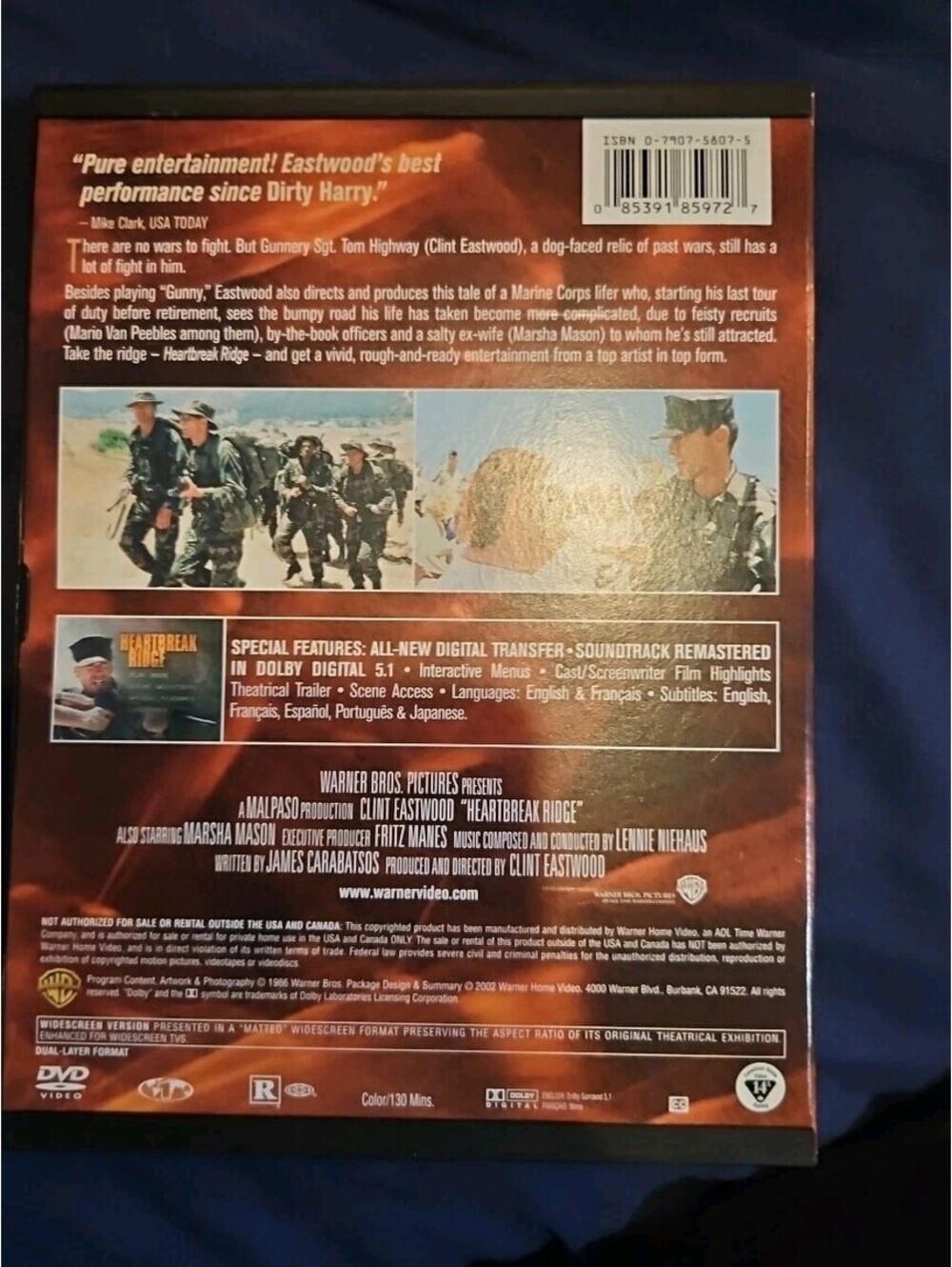 Heartbreak Ridge (DVD, 1986) - Picture 2 of 3